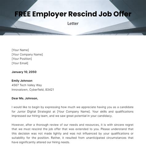 should job offer be rescinded